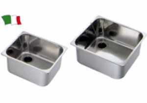 CAN LAVELLO RETTANGOLARE IN ACCIAIO INOX MM.360X360